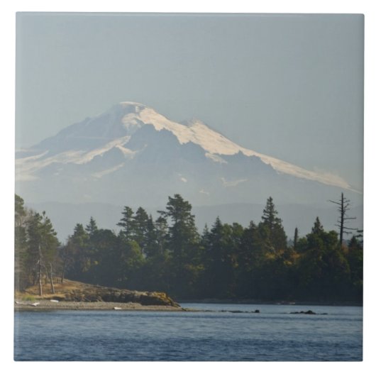 Mount Baker domineert landschap Tegeltje (Voorkant)