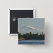 Mount Baker domineert landschap Vierkante Button 5,1 Cm (Voorkant /achterkant)
