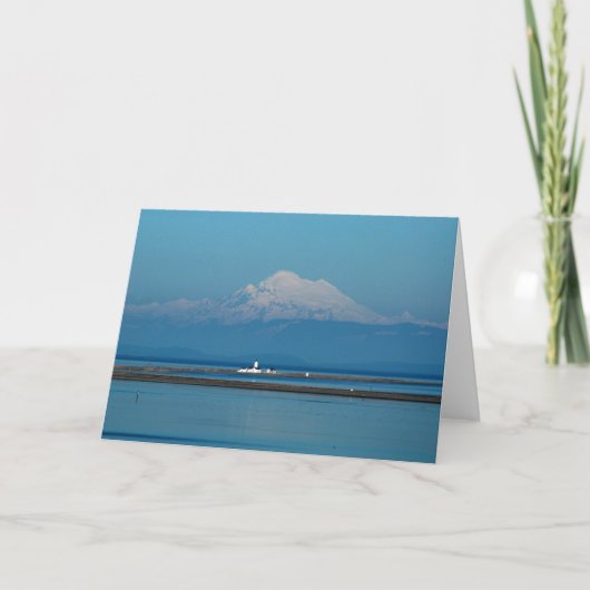 Mount Baker en Dungeness Vuurtoren - Frameable Kaart (Voorkant)