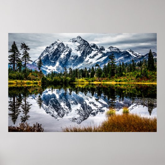 Mount Baker gereflecteerd Poster (Voorkant)