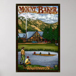 Mount Baker Lodge - Northern Cascade Travel Poster