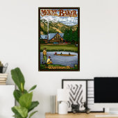 Mount Baker Lodge - Northern Cascade Travel Poster (Thuiskantoor)