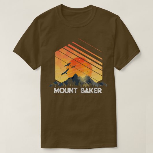 MOUNT BAKER Mountain  Mountains Ski T-shirt (Design voorkant)