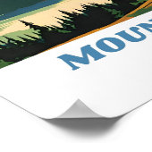 Mount Baker National Forest illustratie retro dec Poster (Hoek)