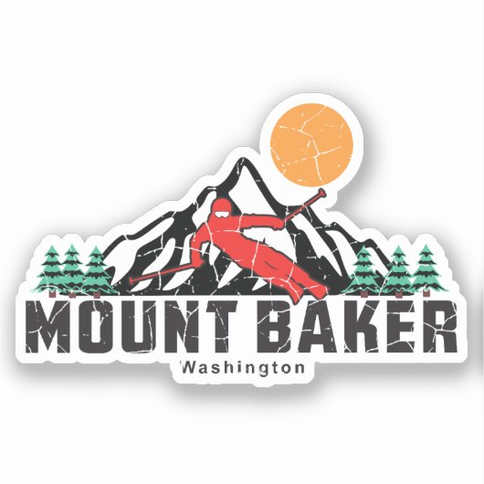 Mount Baker Ski Washington Sticker (Voorkant)