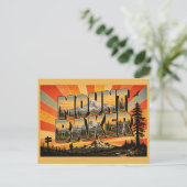 Mount Baker WA Vulkan Oude Groei Kunst Briefkaart (Staand voorkant)