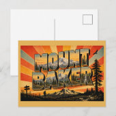 Mount Baker WA Vulkan Oude Groei Kunst Briefkaart (Voorkant / Achterkant)