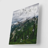 Mount Baker wall clock Vierkante Klok (Hoek)