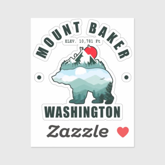 Mount Baker Washington Beer Bergen Ski Sticker (Vel)