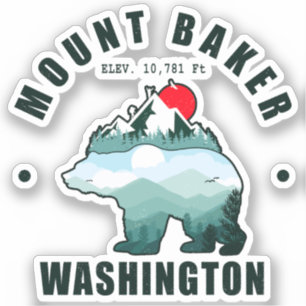 Mount Baker Washington Beer Bergen Ski Sticker