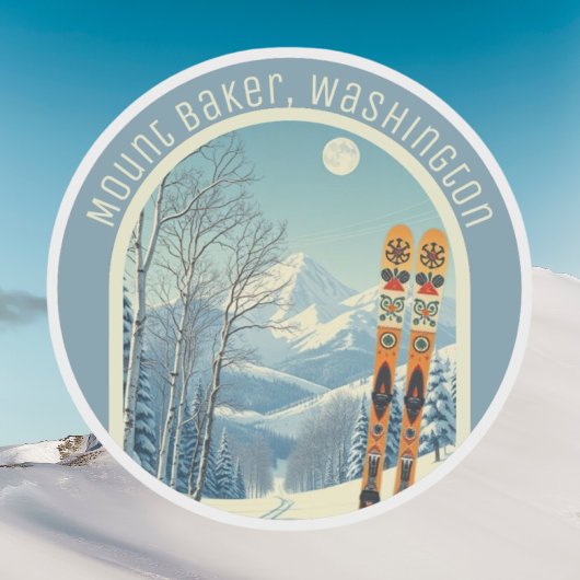 Mount Baker Washington Cascades ski-souvenir Sticker