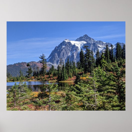 Mount Baker, Washington Herfst Kleur Poster (Voorkant)