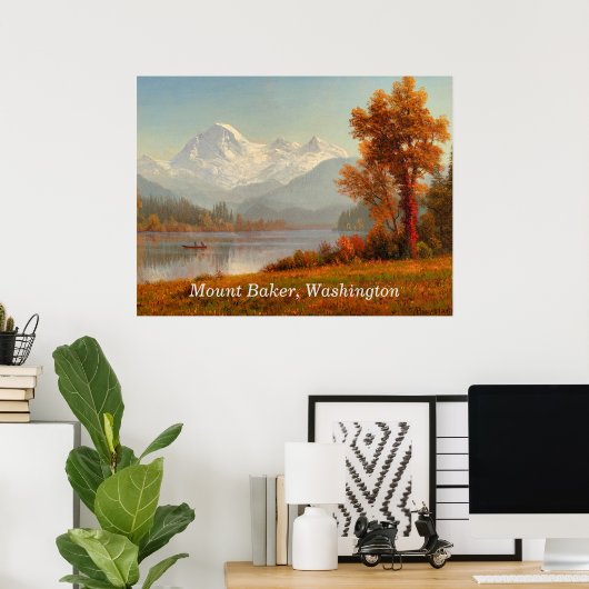 Mount Baker, Washington, kunst, Poster (Thuiskantoor)