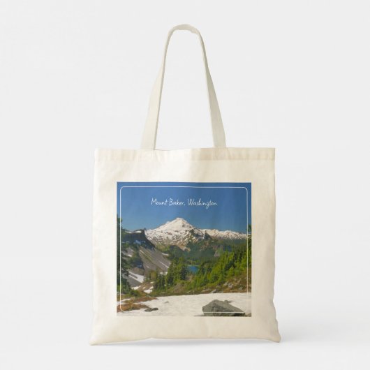 Mount Baker Washington Landschap Foto Canvas tas (Achterkant)