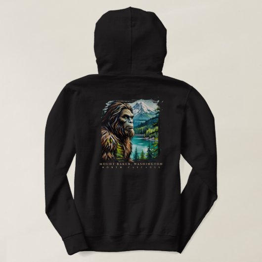 Mount Baker Washington Sasquatch Trui Hoodie (Design achterkant)