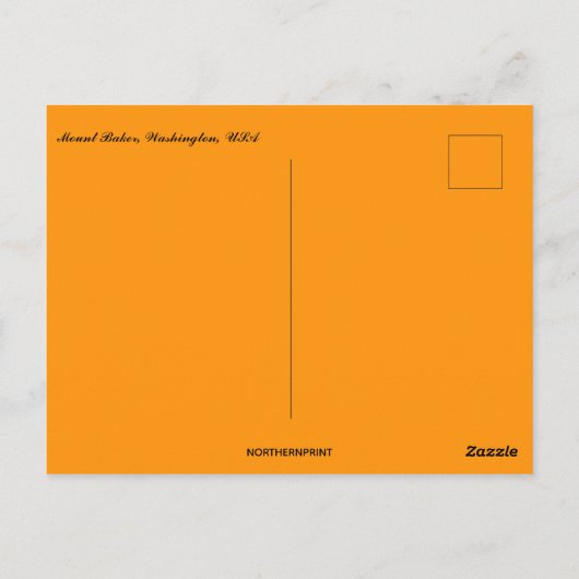 Mount Baker Washington USA Briefkaart (Achterkant)