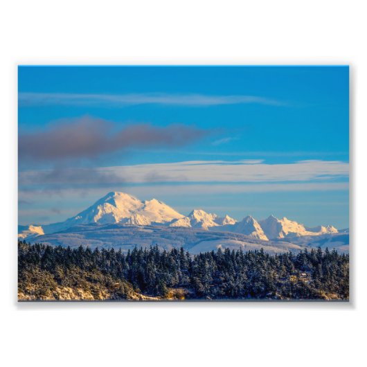 Mount Baker Winter Foto Afdruk (Voorkant)