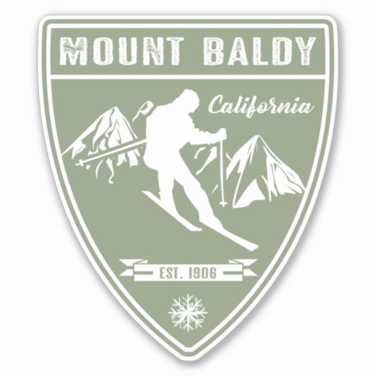 Mount Baldy California Sticker (Voorkant)