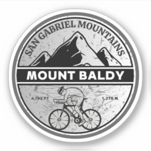 mount baldy fietsen, montana alpiene bergpas sticker