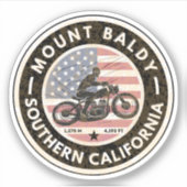 Mount Baldy Motorcycle, Montana Alpine Pass Sticker (Voorkant)