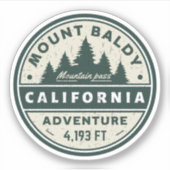 Mount Baldy Wandelen, Montana Alpine Pass Sticker (Voorkant)