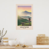 Mount Batur Bali Reisposter Poster (Keuken)