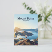 Mount Batur Indonesië Briefkaart (Staand voorkant)