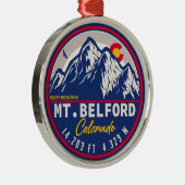 Mount Belford Colorado - mountainklimmen Metalen Ornament (Rechts)