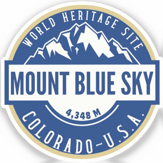 Mount Blue Sky Colorado Elev 4348 m Sticker (Voorkant)