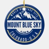Mount Blue Sky Colorado Mountain Keramisch Ornament (Achterkant)