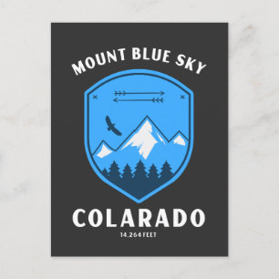 Mount blue sky formeel Mount Evans Briefkaart