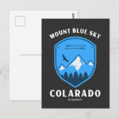 Mount blue sky formeel Mount Evans Briefkaart (Voorkant / Achterkant)