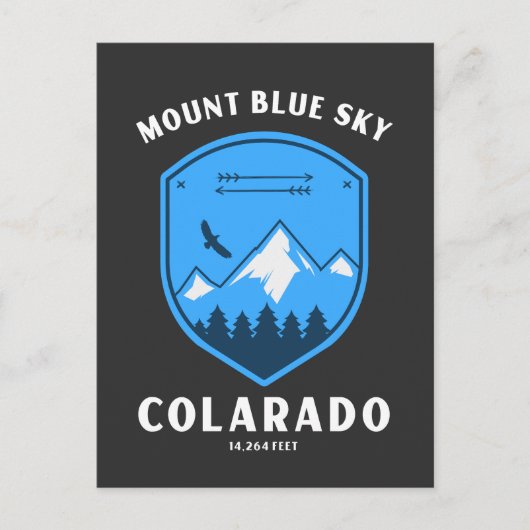 Mount blue sky formeel Mount Evans Briefkaart (Voorkant)
