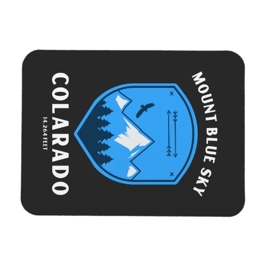 Mount blue sky formeel Mount Evans Magneet (Horizontaal)