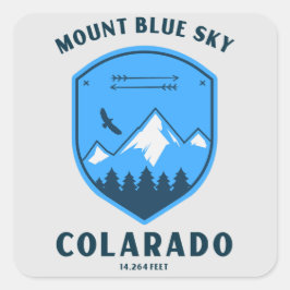 Mount blue sky formeel Mount Evans Vierkante Sticker