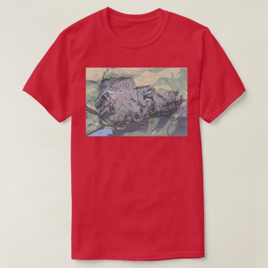 Mount Bohemia Resort Trail Map T-shirt (Design voorkant)