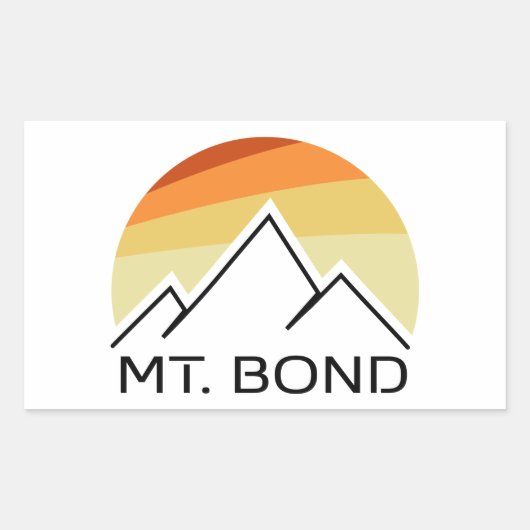 Mount Bond New Hampshire Retro Rechthoekige Sticker (Voorkant)