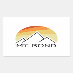 Mount Bond New Hampshire Retro Rechthoekige Sticker