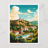 Mount Bonnell Texas US vintage reisillustratie Briefkaart (Voorkant)
