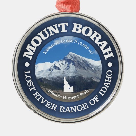 Mount Borah Metalen Ornament (Voorkant)