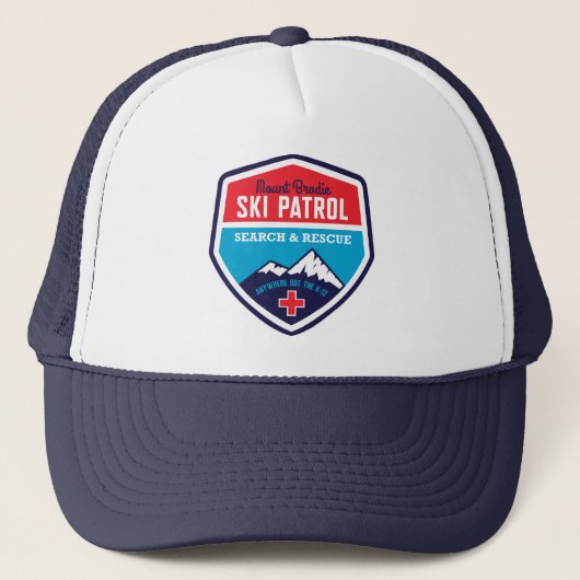 Mount Brodie Ski Patrol Trucker Pet (Voorkant)