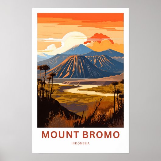 Mount Bromo Indonesia Reisprint Poster (Voorkant)