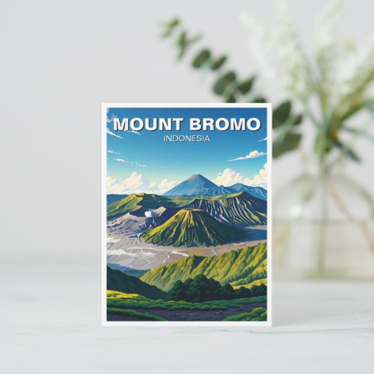 Mount Bromo Indonesia Reizen Briefkaart (Staand voorkant)