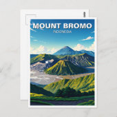 Mount Bromo Indonesia Reizen Briefkaart (Voorkant / Achterkant)
