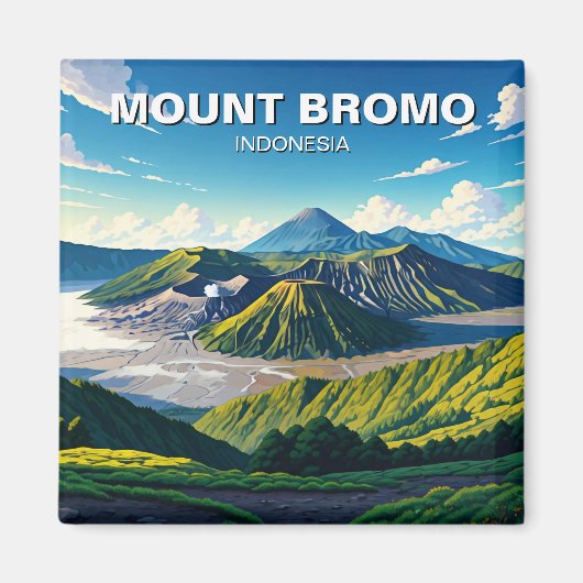 Mount Bromo Indonesia Reizen Magneet (Voorkant)