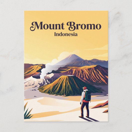 Mount Bromo Indonesië Briefkaart (Voorkant)