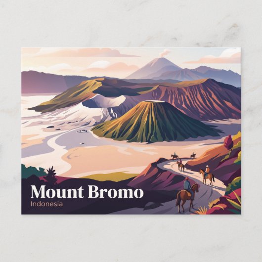 Mount Bromo Indonesië Briefkaart (Voorkant)