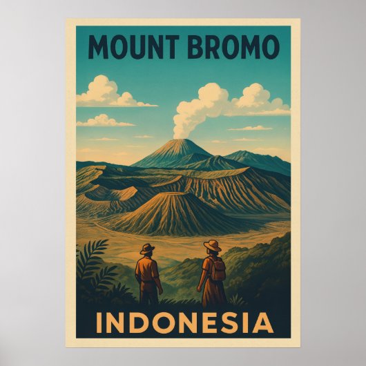 Mount Bromo Indonesië V01 Poster (Voorkant)