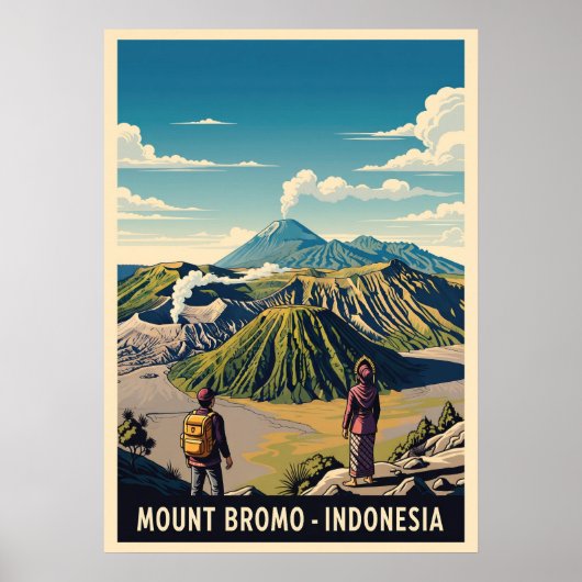 Mount Bromo Indonesië V02 Poster (Voorkant)