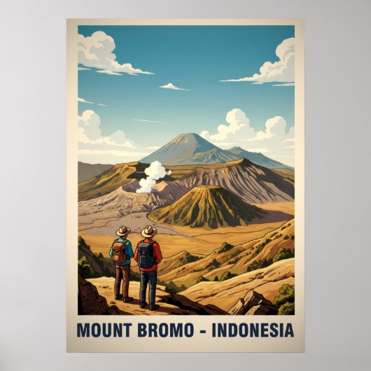 Mount Bromo Indonesië V03 Poster (Voorkant)